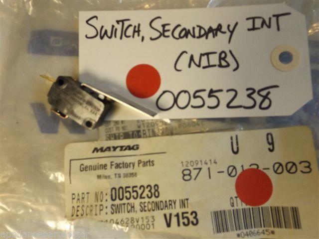 Maytag Amana Stove 0055238 SWITCH, SECONDARY INT NEW IN BOX Maytag Amana Stove 0055238 SWITCH, SECONDARY INT NEW IN BOX